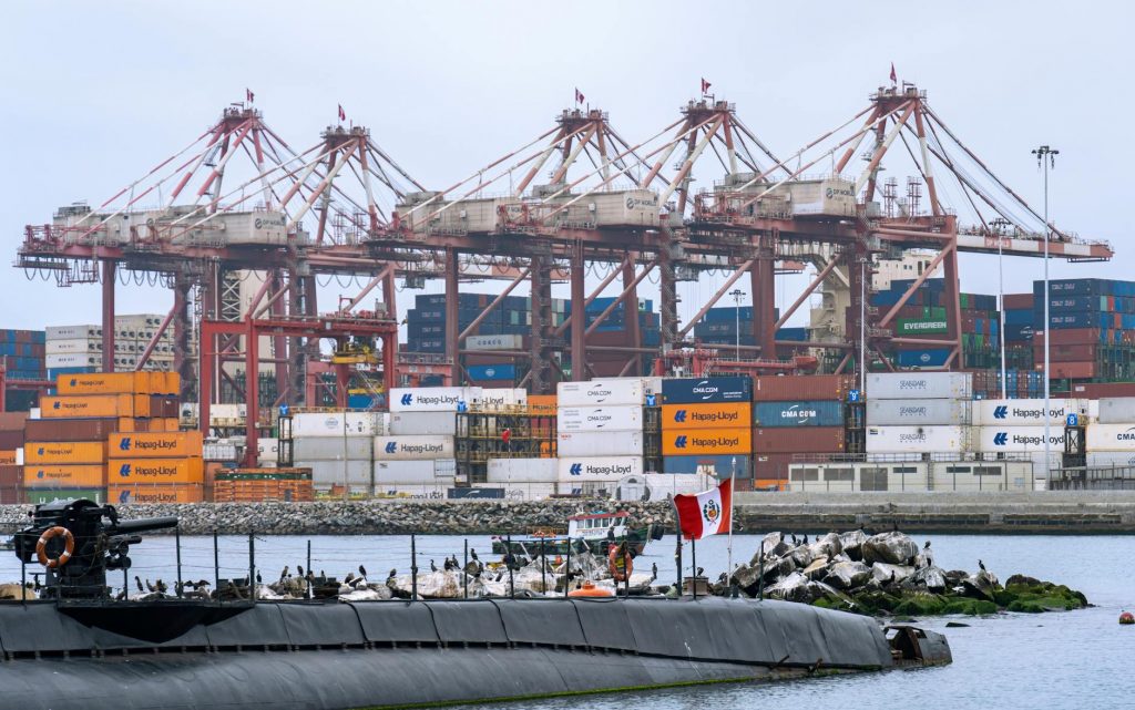 Busy cargo port in Callao, Peru representing Latin American freight partnerships and global trade lanes